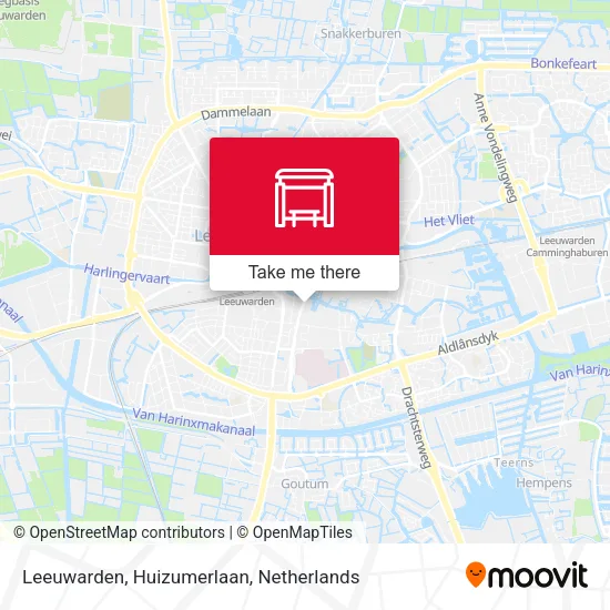 Leeuwarden, Huizumerlaan map