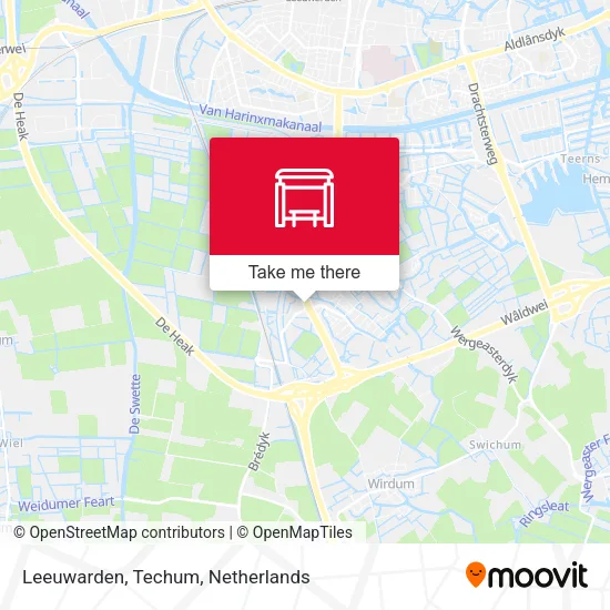 Leeuwarden, Techum map