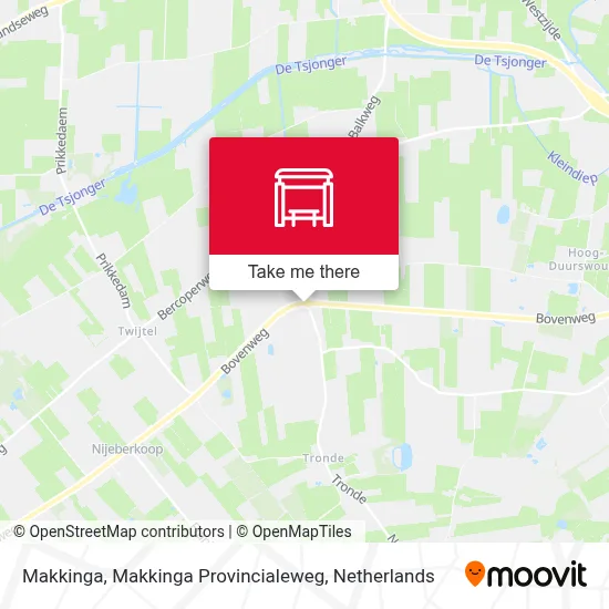 Makkinga, Makkinga Provincialeweg Karte