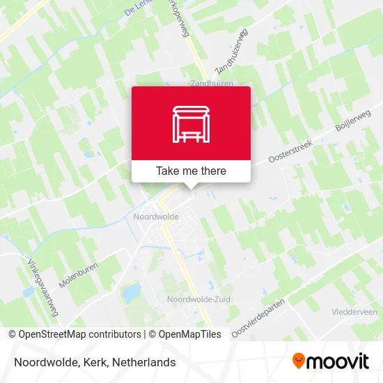 Noordwolde, Kerk Karte
