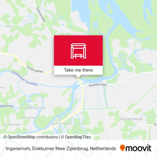 Ingwierrum, Dokkumer Nwe Zijlenbrug map
