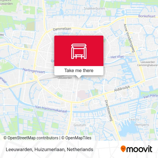 Leeuwarden, Huizumerlaan map