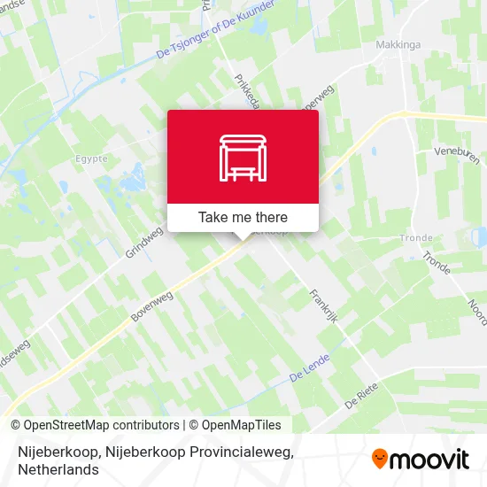 Nijeberkoop, Nijeberkoop Provincialeweg Karte