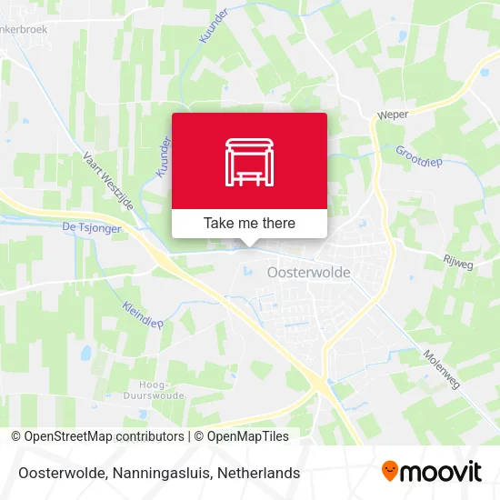 Oosterwolde, Nanningasluis map