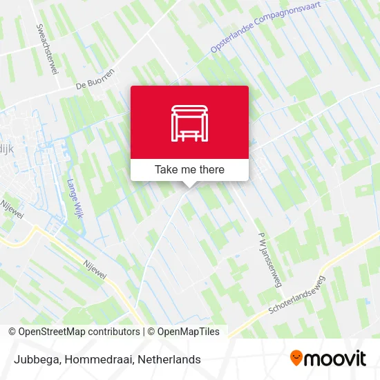 Jubbega, Hommedraai map