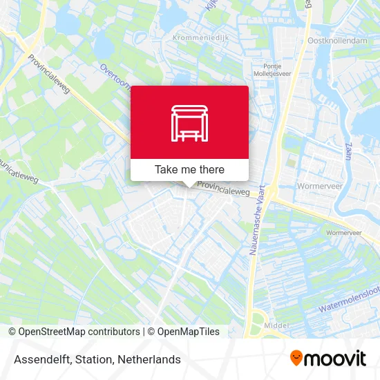 Assendelft, Station map