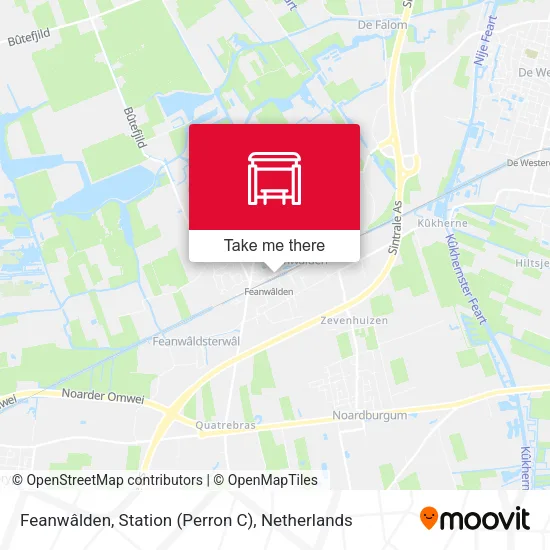 Feanwâlden, Station (Perron C) map