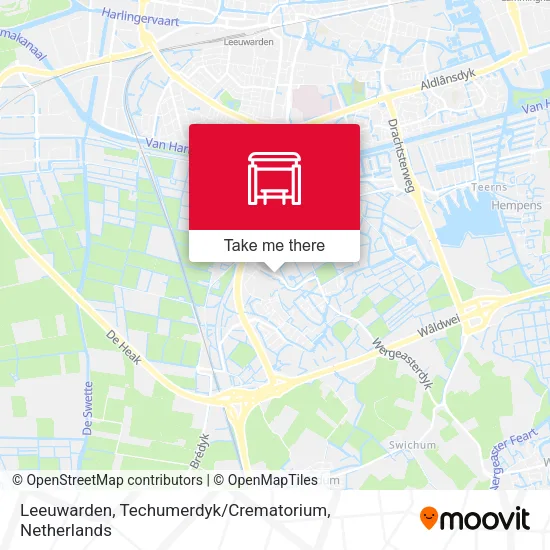 Leeuwarden, Techumerdyk / Crematorium map