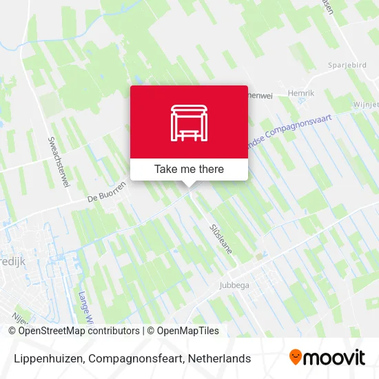 Lippenhuizen, Compagnonsfeart map