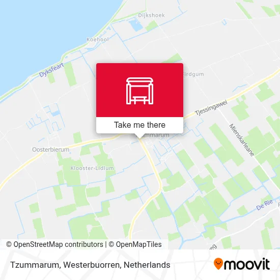 Tzummarum, Westerbuorren map