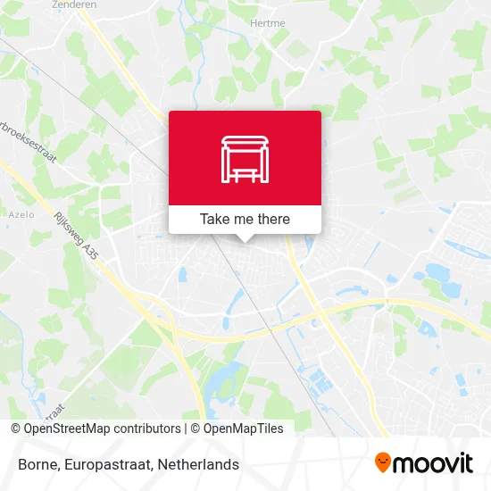 Borne, Europastraat map