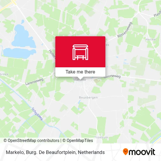 Markelo, Burg. De Beaufortplein Karte