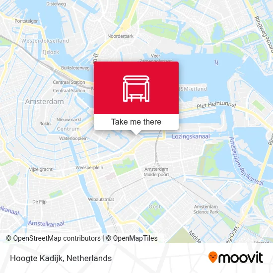 Hoogte Kadijk map