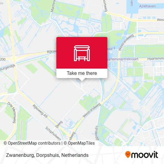 Zwanenburg, Dorpshuis map