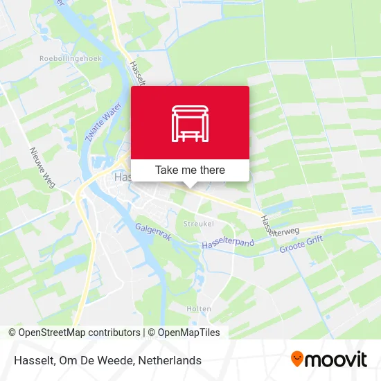Hasselt, Om De Weede map