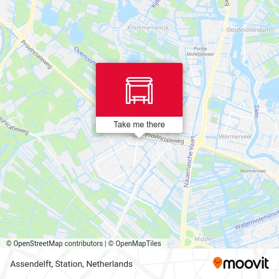 Assendelft, Station map