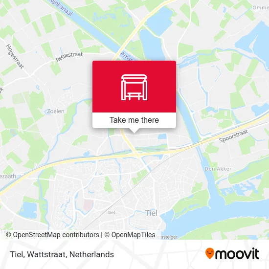 Tiel, Wattstraat map