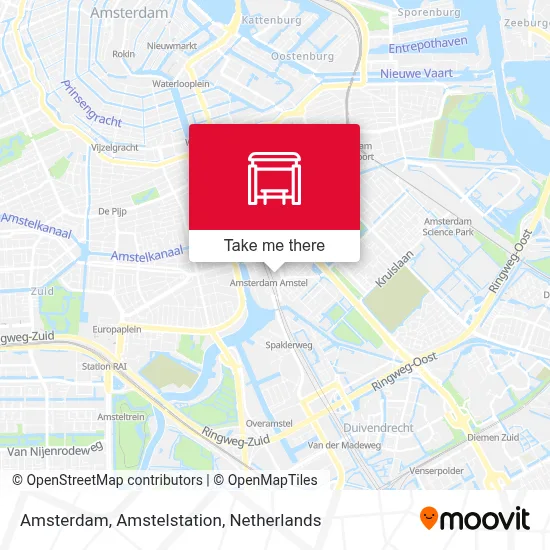 Amsterdam, Amstelstation map