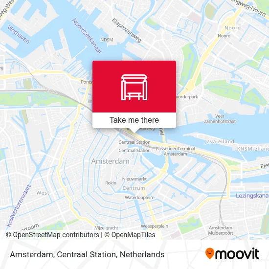 Amsterdam, Centraal Station Karte
