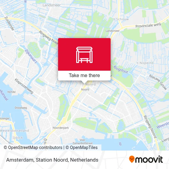 Amsterdam, Station Noord Karte
