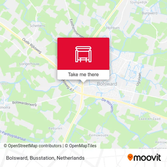 Bolsward, Busstation map
