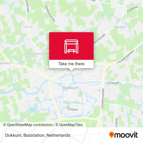 Dokkum, Busstation map