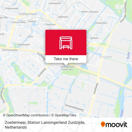 Zoetermeer, Station Lansingerland Zuidzijde map