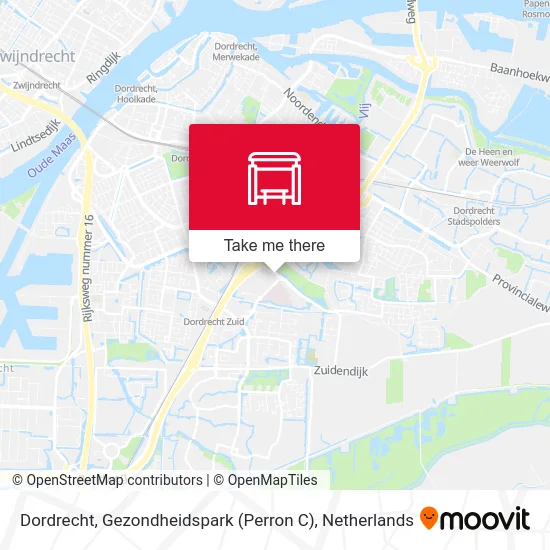 Dordrecht, Gezondheidspark (Perron C) map