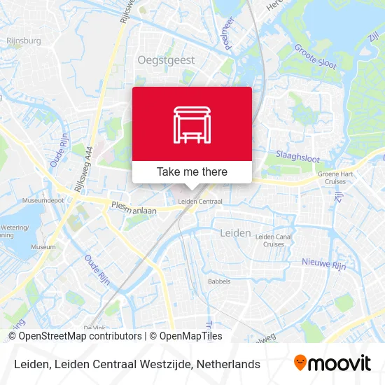 Leiden, Leiden Centraal Westzijde map