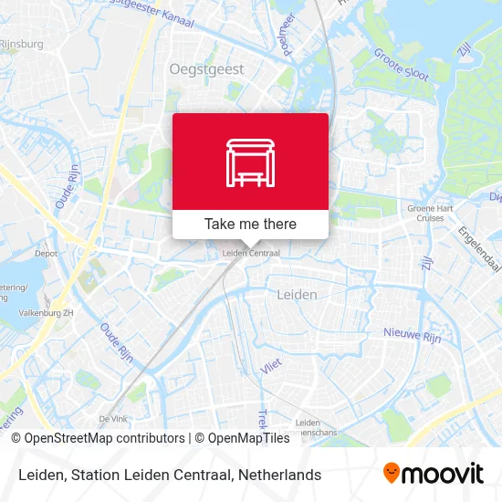 Leiden, Station Leiden Centraal Karte