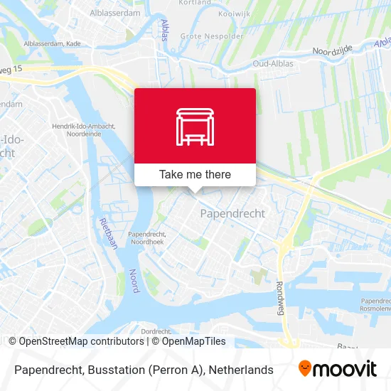 Papendrecht, Busstation (Perron A) map