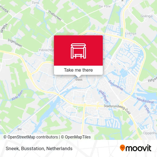 Sneek, Busstation map
