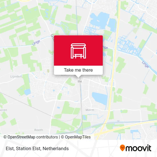 Elst, Station Elst map