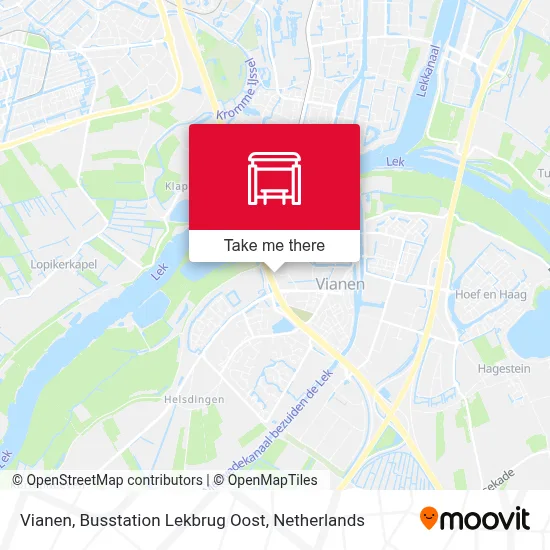 Vianen, Busstation Lekbrug Oost Karte