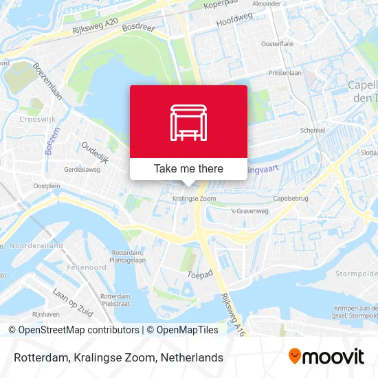 Rotterdam, Kralingse Zoom map