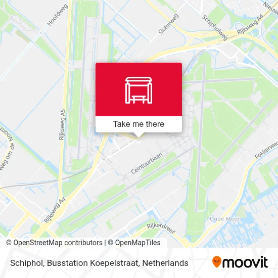 Schiphol, Busstation Koepelstraat map