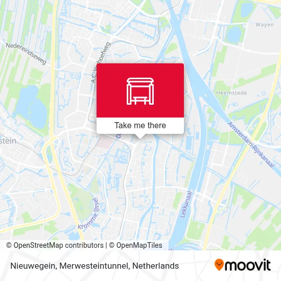Nieuwegein, Merwesteintunnel map