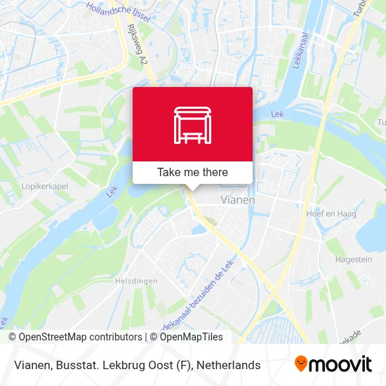 Vianen, Busstat. Lekbrug Oost (F) map