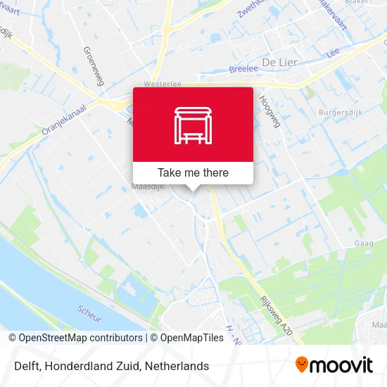 Delft, Honderdland Zuid map