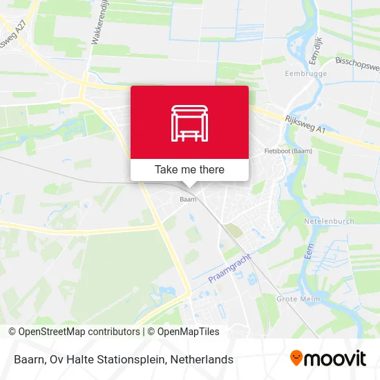 Baarn, Ov Halte Stationsplein map