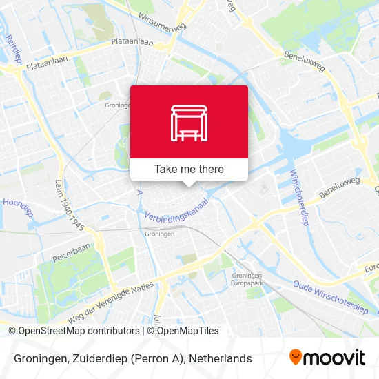 Groningen, Zuiderdiep (Perron A) map
