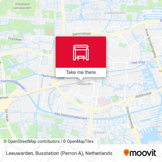Leeuwarden, Busstation (Perron A) map