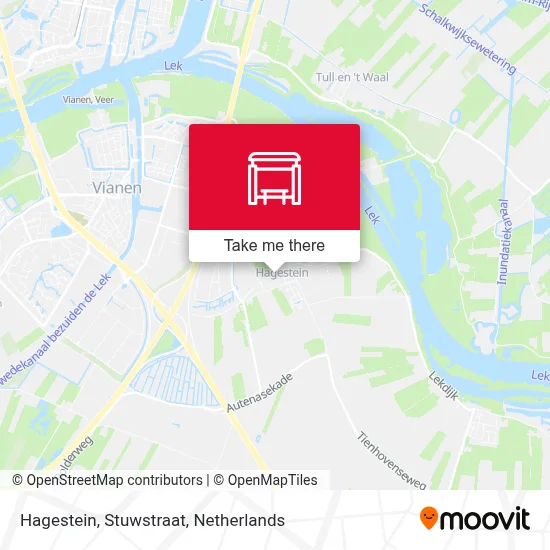 Hagestein, Stuwstraat map