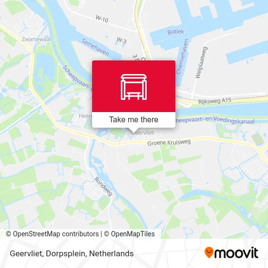 Geervliet, Dorpsplein Karte