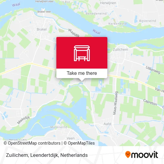Zuilichem, Leendertdijk Karte
