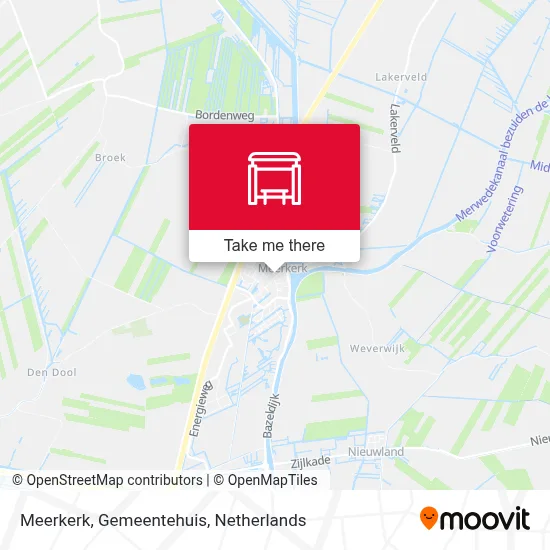 Meerkerk, Gemeentehuis Karte