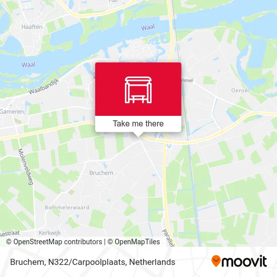 Bruchem, N322/Carpoolplaats map
