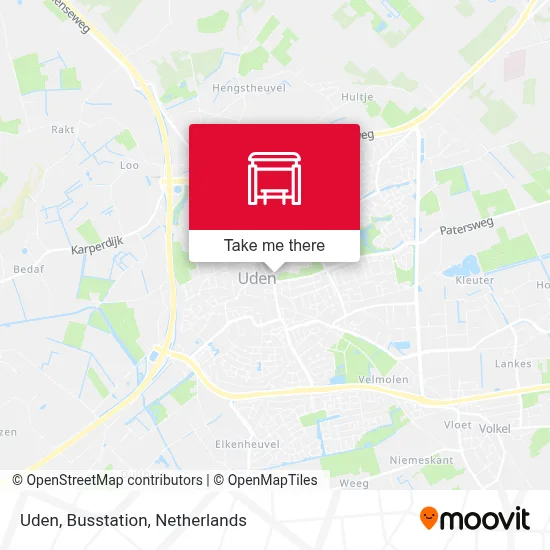 Uden, Busstation Karte