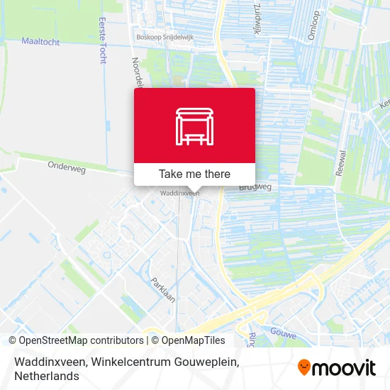 Waddinxveen, Winkelcentrum Gouweplein map