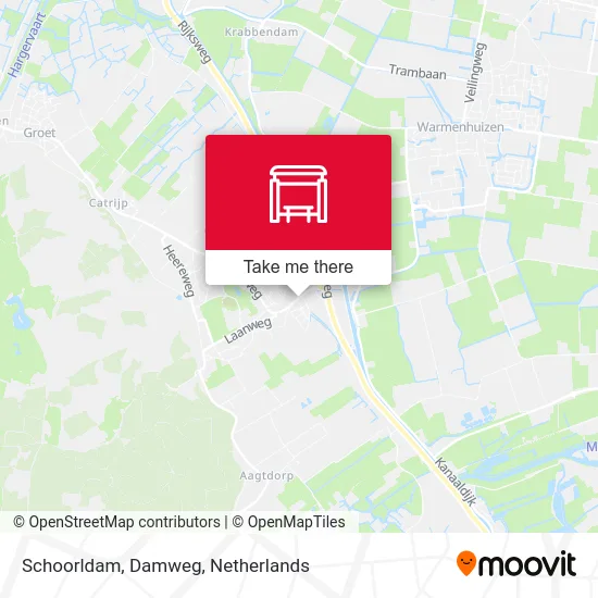Schoorldam, Damweg map